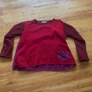 Vintage Margaret Winters Pocket Details Polka Dot Patchwork Sweater